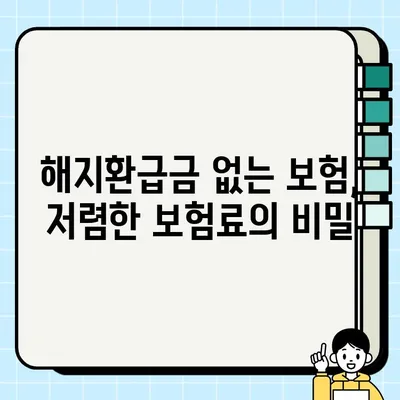 해지환급금 미지급형 보험, 정말 좋은 선택일까? | 장단점 비교, 유의사항, 나에게 맞는 보험 찾기