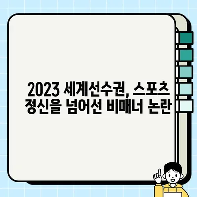 황대헌, 박지원 사과 후에도 쇼트트랙 논란은 계속된다 | 쇼트트랙, 2023 세계선수권, 비매너 논란, 스포츠 정신