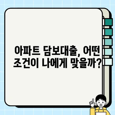 아파트 담보대출, 딱 맞는 조건 찾는 꿀팁! | 효율적인 아파트 담보대출 추천 Best 3, 혜택 및 신청하기