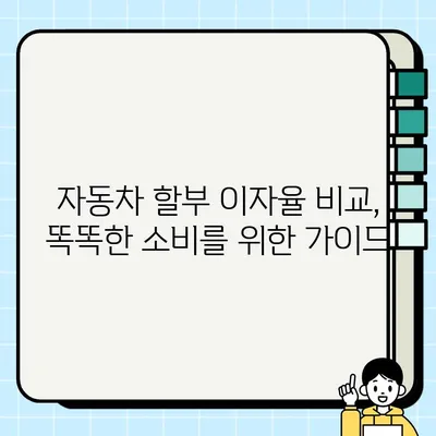 자동차 할부 이자율 비교, 최신 정보로 똑똑하게 알아보세요! | 자동차 할부, 이자율 계산, 금융 상품 비교