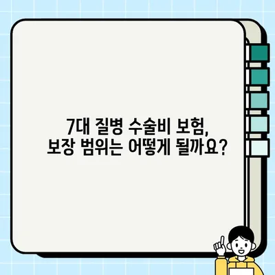 7대질병 수술비 보장 꼼꼼히 확인하세요! | 수술비보험, 7대질병, 보장 범위, 비용, 가이드