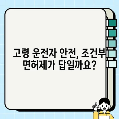 고령 운전자 안전 위한 조건부 면허제 도입| 자세히 알아보기 | 고령 운전, 안전 운전, 교통 안전, 면허 제도