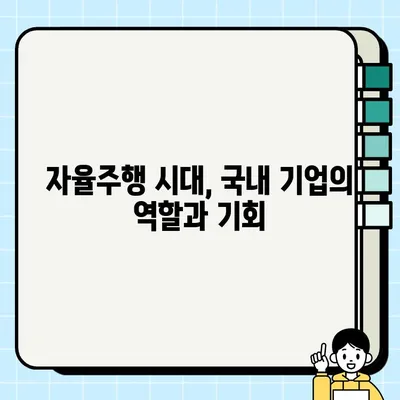 국내 모빌리티 기업의 자율주행 기술 개발 현황| 주요 기업 분석 및 전망 | 자율주행, 모빌리티, 국내 기업, 기술 개발, 미래 전망