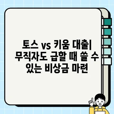 무직자 비상금 마련, 토스 & 키움 대출 비교분석| 당일 승인 가능한 상품 알아보기 | 비상금 대출, 무직자 대출, 당일 대출, 토스 대출, 키움 대출