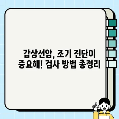 갑상선암, 진단부터 치료까지 완벽 가이드 | 갑상선암 증상, 검사, 치료법, 예후, 관리