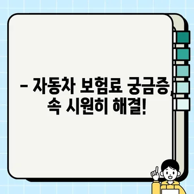 자동차 보험료, 1년에 몇 번 내야 할까요? | 계산 & 조회 방법, 궁금증 해결