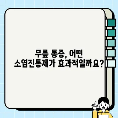 무릎 통증, 소염진통제 선택 가이드| 종류별 효과 & 주의사항 | 무릎 통증 완화, 소염제, 진통제, 부작용, 복용법