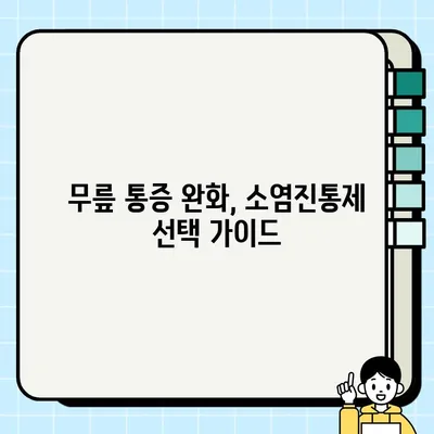 무릎 통증, 소염진통제 선택 가이드| 종류별 효과 & 주의사항 | 무릎 통증 완화, 소염제, 진통제, 부작용, 복용법