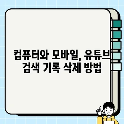 유튜브 검색 기록 삭제 방법| 간단하고 확실하게 지우는 4가지 방법 | 유튜브, 검색 기록 삭제, 개인정보 보호