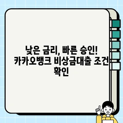 카카오뱅크 비상금대출 완벽 가이드| 신청부터 거절까지 | 조건, 금리, 한도, 이자, 거절사유 총정리