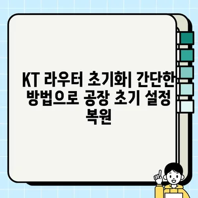 KT 라우터 포트 포워딩 및 초기화| 단계별 완벽 가이드 | 라우터 설정, 네트워크 연결, 보안 팁