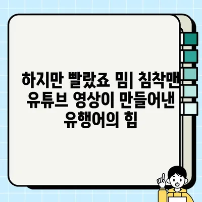 "하지만 빨랐죠" 밈| 뜻, 유래, 침착맨 유튜브 영상 속 맥락 | 밈, 유행어, 침착맨, 유튜브