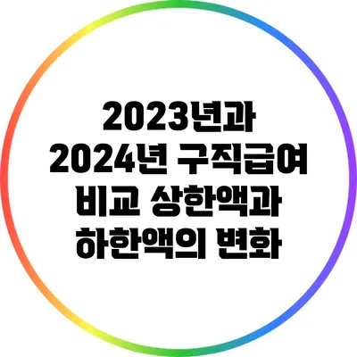 2023년과 2024년 구직급여 비교: 상한액과 하한액의 변화
