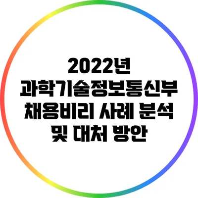 2022년 과학기술정보통신부 채용비리 사례 분석 및 대처 방안
