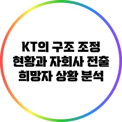 KT의 구조 조정 현황과 자회사 전출 희망자 상황 분석