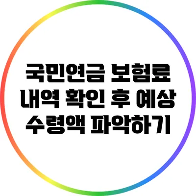 국민연금 보험료 내역 확인 후 예상 수령액 파악하기