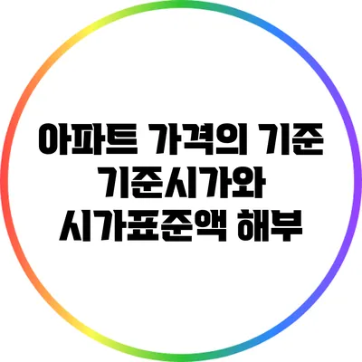 아파트 가격의 기준: 기준시가와 시가표준액 해부
