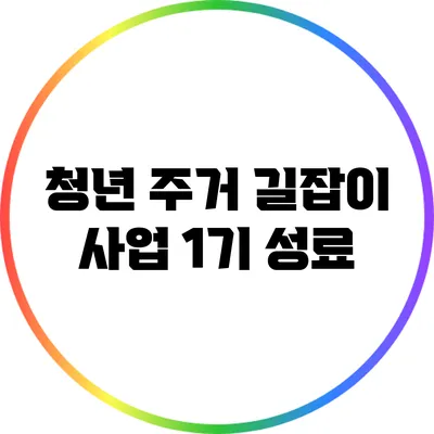 청년 주거 길잡이 사업 1기 성료