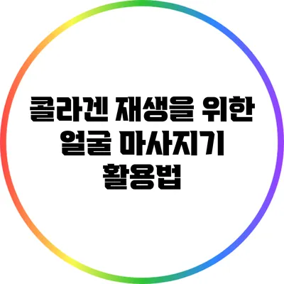 콜라겐 재생을 위한 얼굴 마사지기 활용법