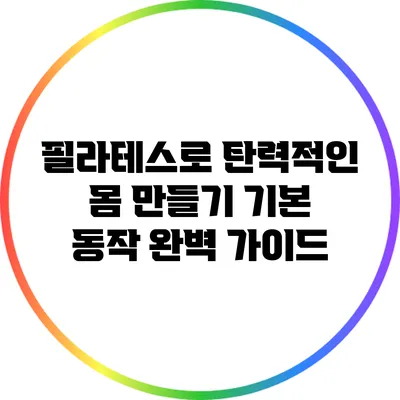 필라테스로 탄력적인 몸 만들기: 기본 동작 완벽 가이드