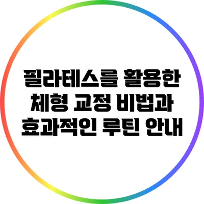 필라테스를 활용한 체형 교정 비법과 효과적인 루틴 안내