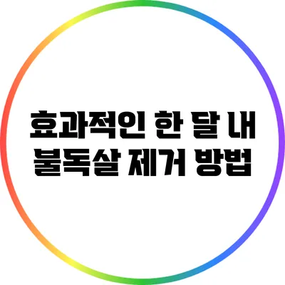 효과적인 한 달 내 불독살 제거 방법