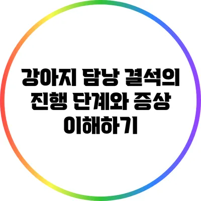 강아지 담낭 결석의 진행 단계와 증상 이해하기