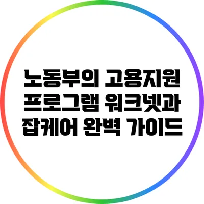 노동부의 고용지원 프로그램: 워크넷과 잡케어 완벽 가이드