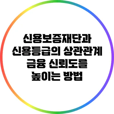 신용보증재단과 신용등급의 상관관계: 금융 신뢰도를 높이는 방법