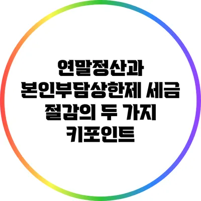 연말정산과 본인부담상한제: 세금 절감의 두 가지 키포인트