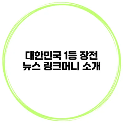 대한민국 1등 장전 뉴스 링크머니 소개