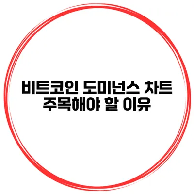 비트코인 도미넌스 차트 주목해야 할 이유