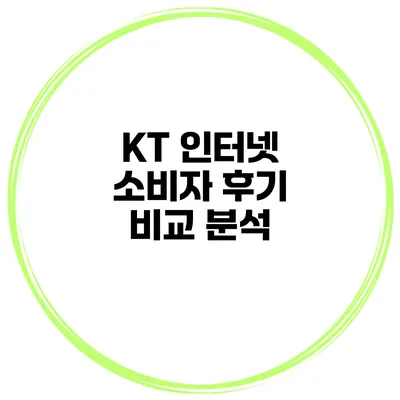 KT 인터넷 소비자 후기 비교 분석