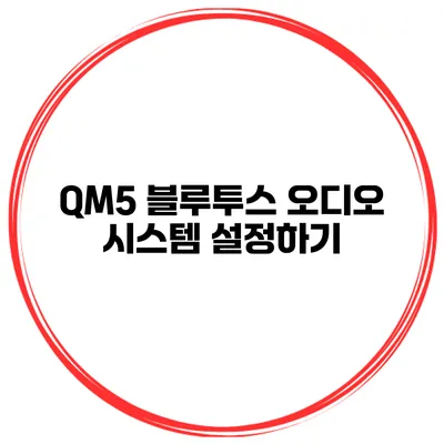 QM5 블루투스 오디오 시스템 설정하기